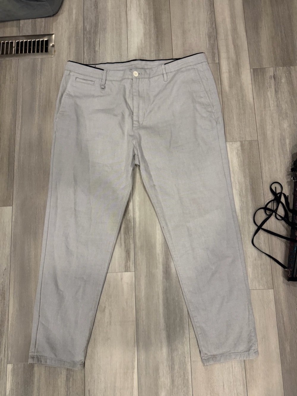 Zara Men's Light Gray Casual Chino Pants